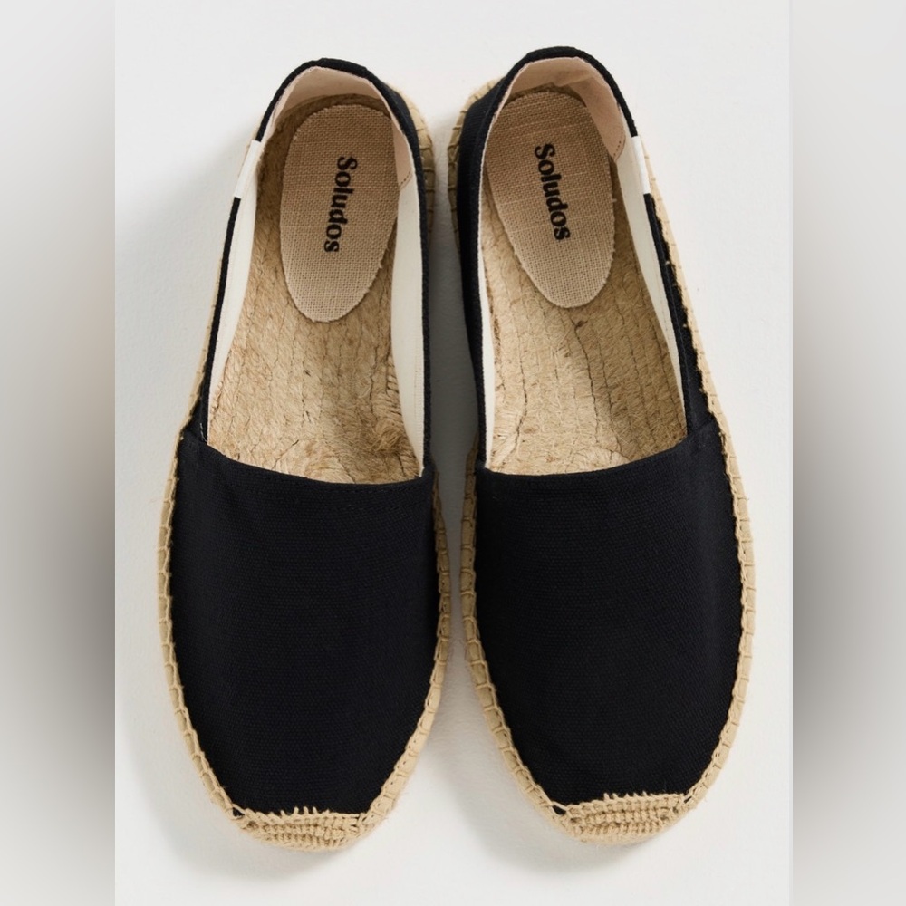 Soludos Dali Black Espadrilles Size 39